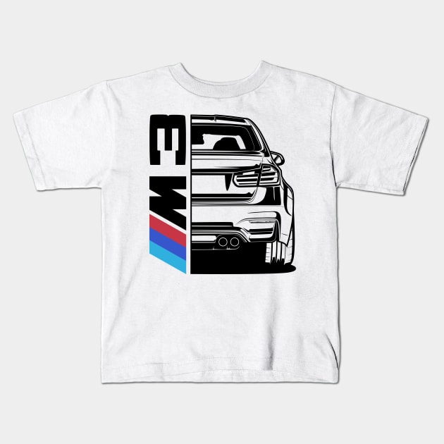 BMW M3 F30 Kids T-Shirt by idrdesign